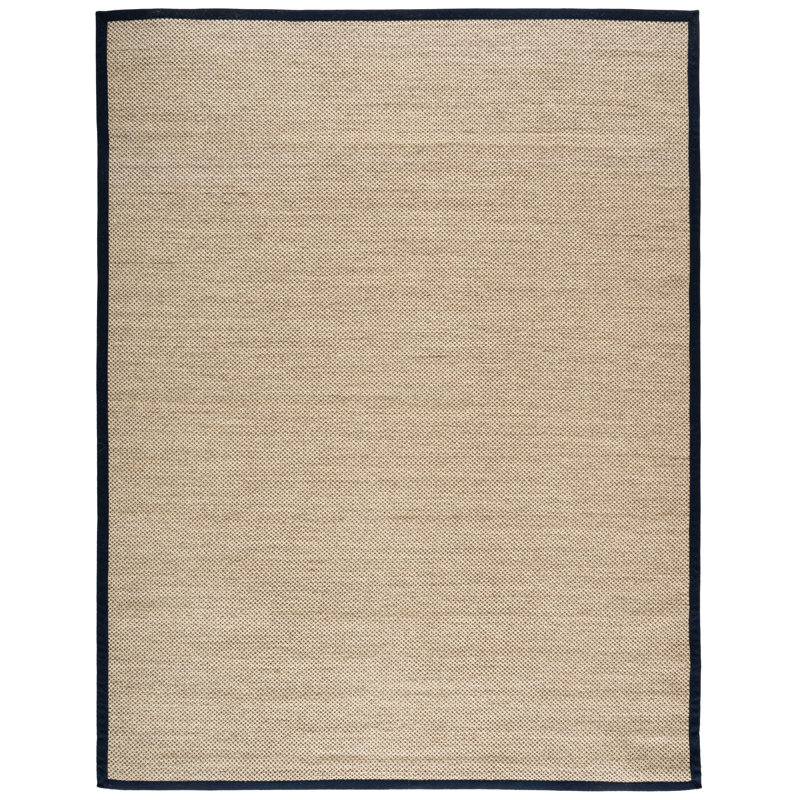 Natural Fiber Jute/Sisal; Cotton Solid Color Indoor Rug, 9'-0" x 12'-0" Rectangle