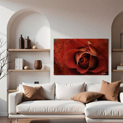 « roses is red », impression sur toile