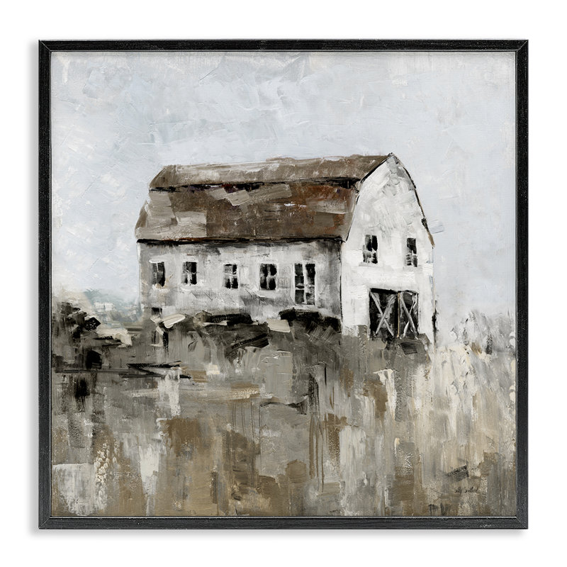 Art rustique, estampe numérique encadrée par Sally Swatland, Giclée encadrée noir minuit, H 24 po x l 24 po