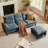 86.22" Chenille Sectional Sofa With Ottoman-30534551