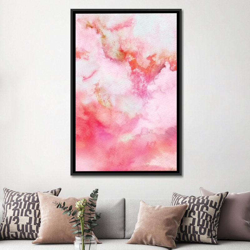 " Abstract III " by Marco Gonzalez, 26" H x 18" W x 1.5" D, Black Framed Canvas, No Mat