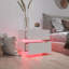 Table de chevet 2 tiroirs blanche brillante avec table de chevet à lumière RVB avec contrôle Bluetooth
