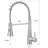 Commercial Style Kitchen Faucet With Pull Out In Brushed Nickel - Smooth Operation Sink Easy Installation And Maintenance-1906962486