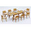 13 Pcs Grade-A Teak Wood Dining Set: 122" Atnas Double Extension Rectangle Table And 12 Travota Stacking Arm Chairs #11TV2812-1444776717