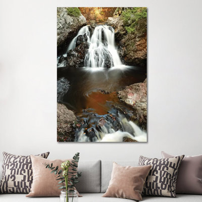 Waterfall In Autumn, Nova Scotia, Canada by Scott Leslie - Wrapped Canvas Print