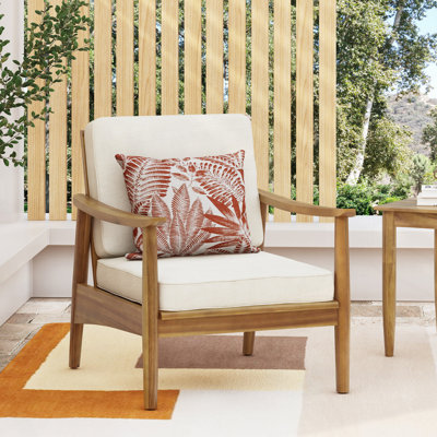 Fauteuil d'extérieur en bois d'acacia
