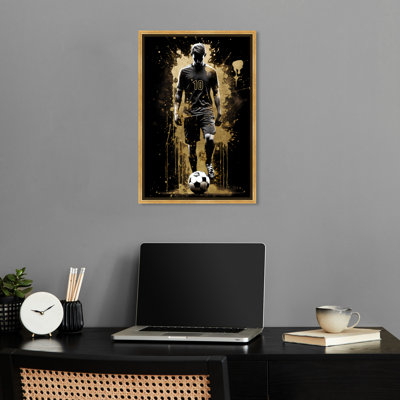 «Pro Soccer Splatter Inspirational Sport», art mural par Notoriart