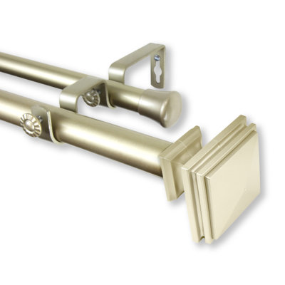Avers Steel Adjustable Double Curtain Rod