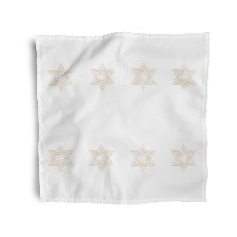Cirilla Star Mosaic Napkins, Ivory