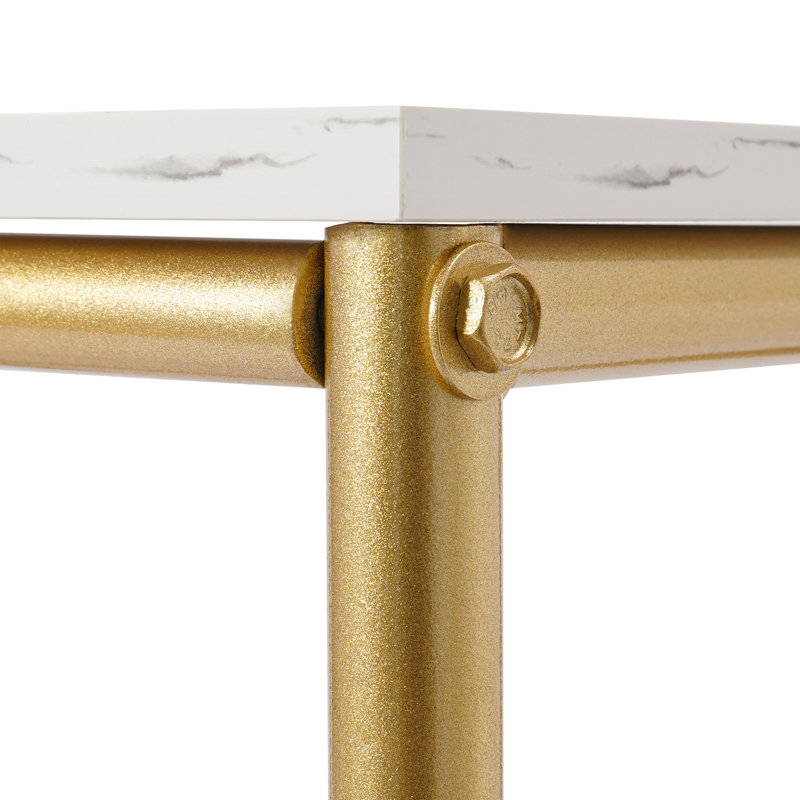 Gold Two-Layer Display Shelf Purse Display Stand