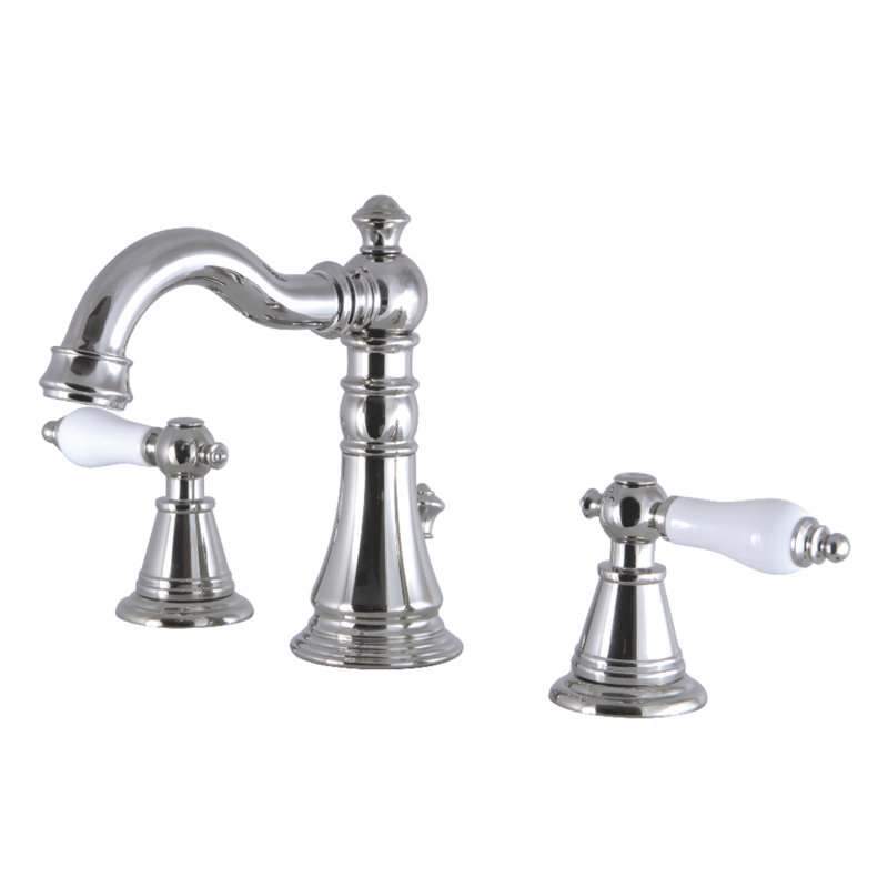 Robinet de salle de bain espacé Kingston, Nickel poli