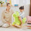 HOMCOM Kids Rocking Horse Plush Ride-On Dinosaur Seat 18+ Months Green