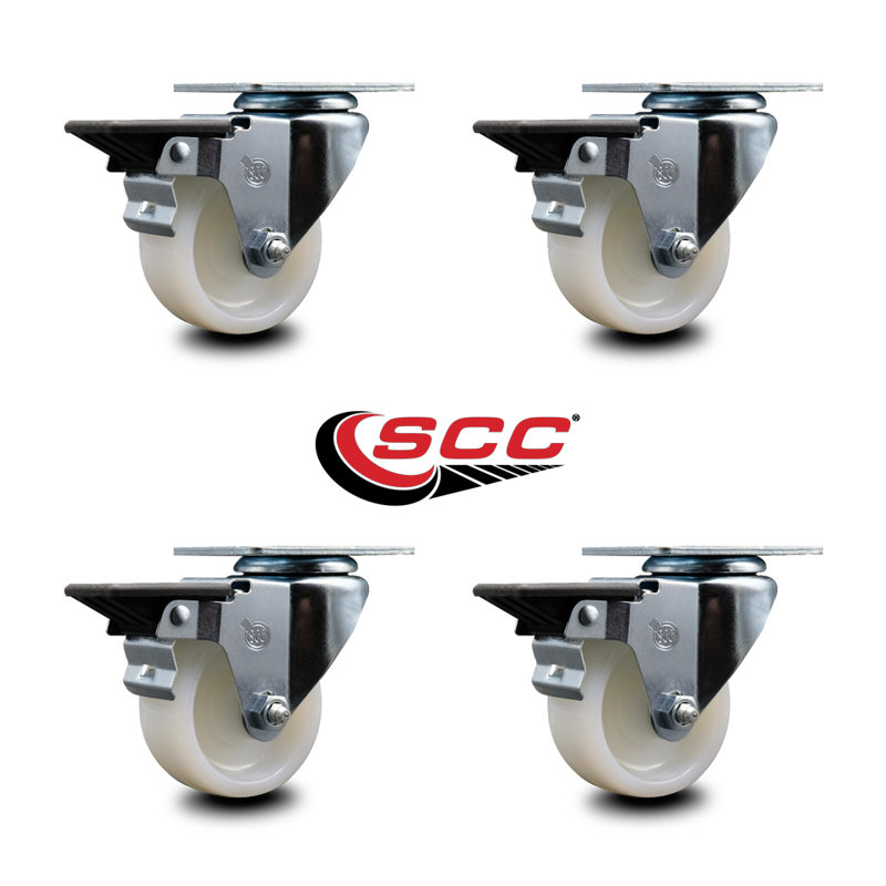 Nylon Wheel Caster with Posi Brake