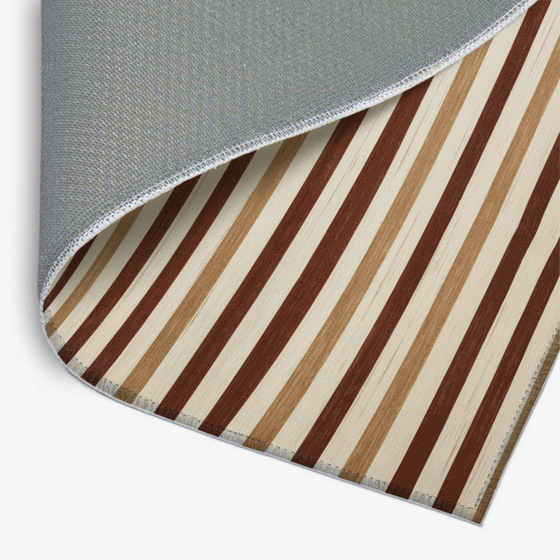 Tapis intérieur / extérieur beige HorizontalStripes, Rectangulaire 2 pi x 3 pi
