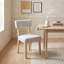Ensemble de table de salle à manger 7 pièces pour 6 personnes avec table rectangulaire et six chaises ergonomiques rembourrées en lin