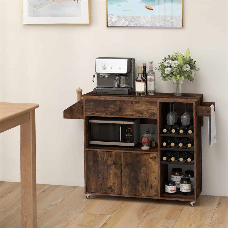 Rozalyn Wood Kitchen Island, Brown