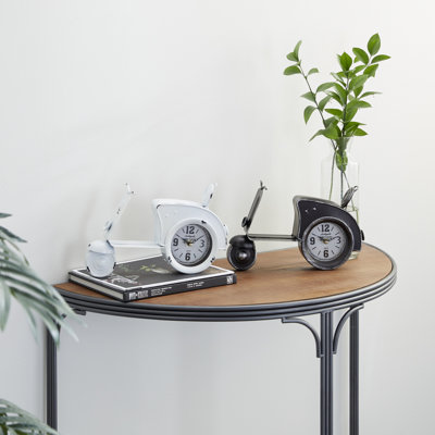 Roman Numeral Metal Mechanical Tabletop Clock with Alarm