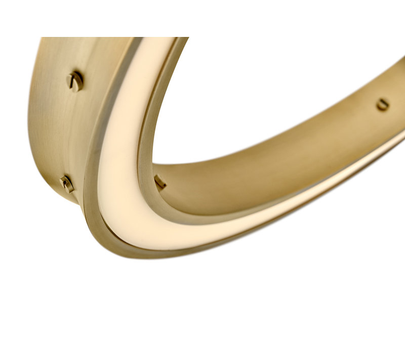 ALTHEA Chandelier, Lacquered Brass, 22.25" H x 26" W x 26" D
