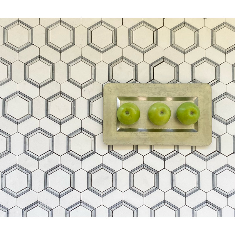 10.5" x 12" Marble Mosaic Wall & Floor Tile