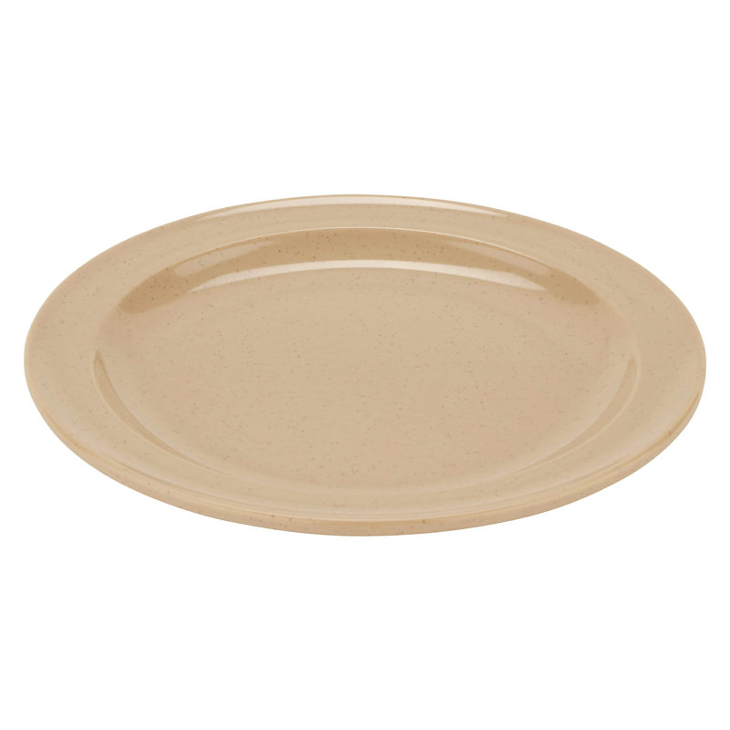 Assiettes à dessert rondes GET Melaimine, 7,25 po, (ensemble de 12), Tanné