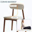 Ensemble de 4 chaises de salle à manger, structure en noyer massif, revêtement chenille moderne pour cuisine