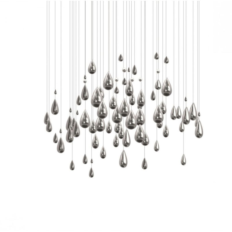 Lustre sphère, H 48 po x l 30 po x P 30 po, Nickel poli, Taupe fumé
