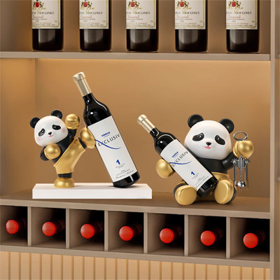 Kabel Tabletop Wine Bottle Rack Gold