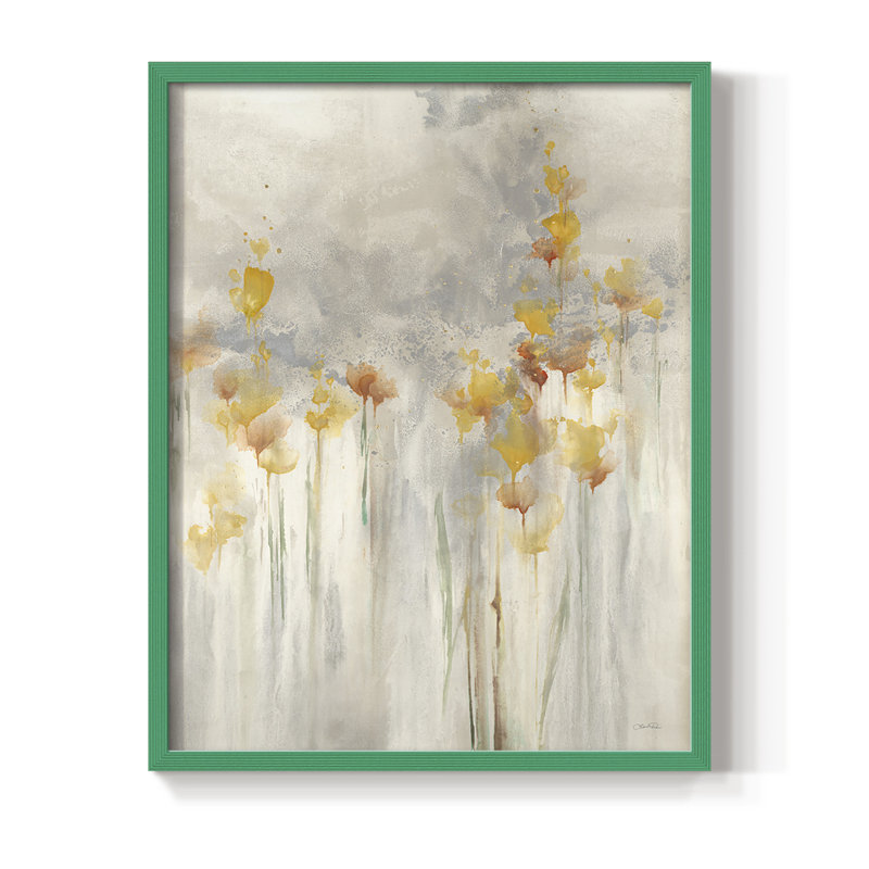 Reproduction encadrée Whistful - bois massif, H 11 po x l 9 po, Vert