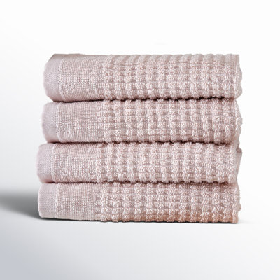 Earline 4 Piece Turkish Cotton Washcloth Towel Set