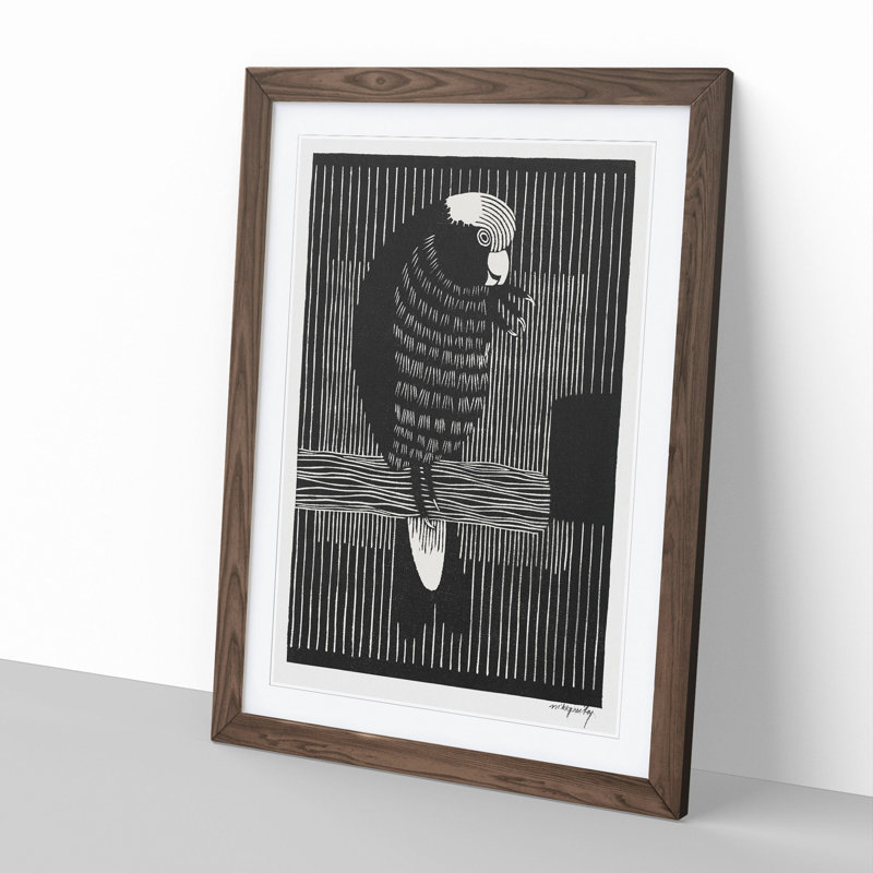 Galah Cockatoos by Samuel De Mesquita - Picture Frame Graphic Art, 90cm H x 65cm W x 2cm D, Walnut