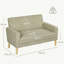HOMCOM 2 Seater Sofa Velvet-Feel for Small Space Rubber Wood Legs-88132234