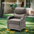4 - Person Patio Furniture Chair Set With Fire Pit Table, 4 Swivel Glider Chairs With 6-Inch Cushions & Side Table-371767369-371767364