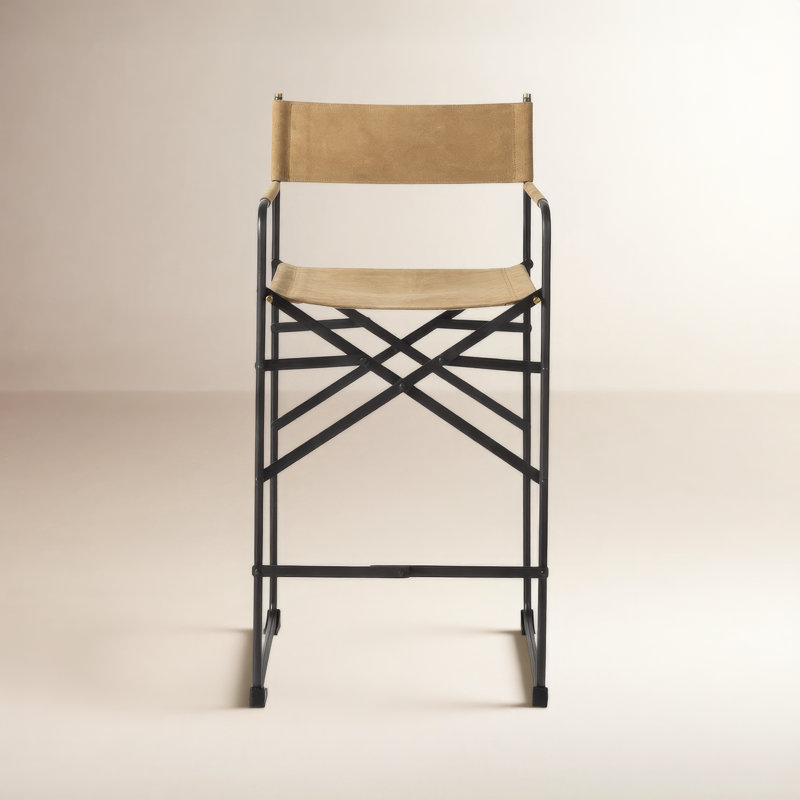 Sambac Counter Stool, Counter Stool (26.5” Seat Height), Light Brown