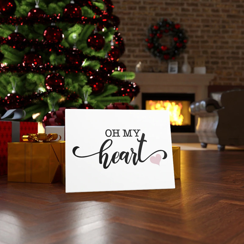 Oh My Heart - Wrapped Canvas Print, 28cm H x 36cm W