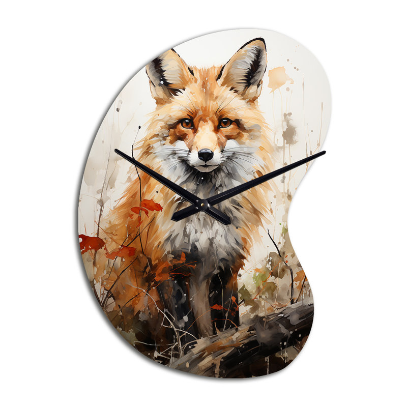 Horloge murale Fadim Fox Wilderness Observer, Grand