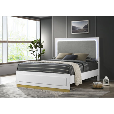 Sophia White California King Panel Bed