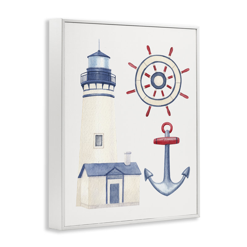 Art nautique et nautique, estampe numérique par Brooke Pajkurich, Estampe numérique encadrée blanc bord de mer