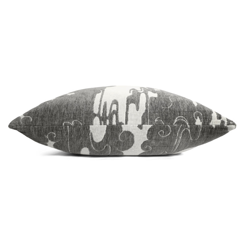 Clouds Square Pillow Cover & Insert, Pewter