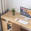 Bureau double caisson en bois massif avec 3 tiroirs Burlywood-2035248640