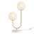 Metal 2-Light Globe Table Lamp