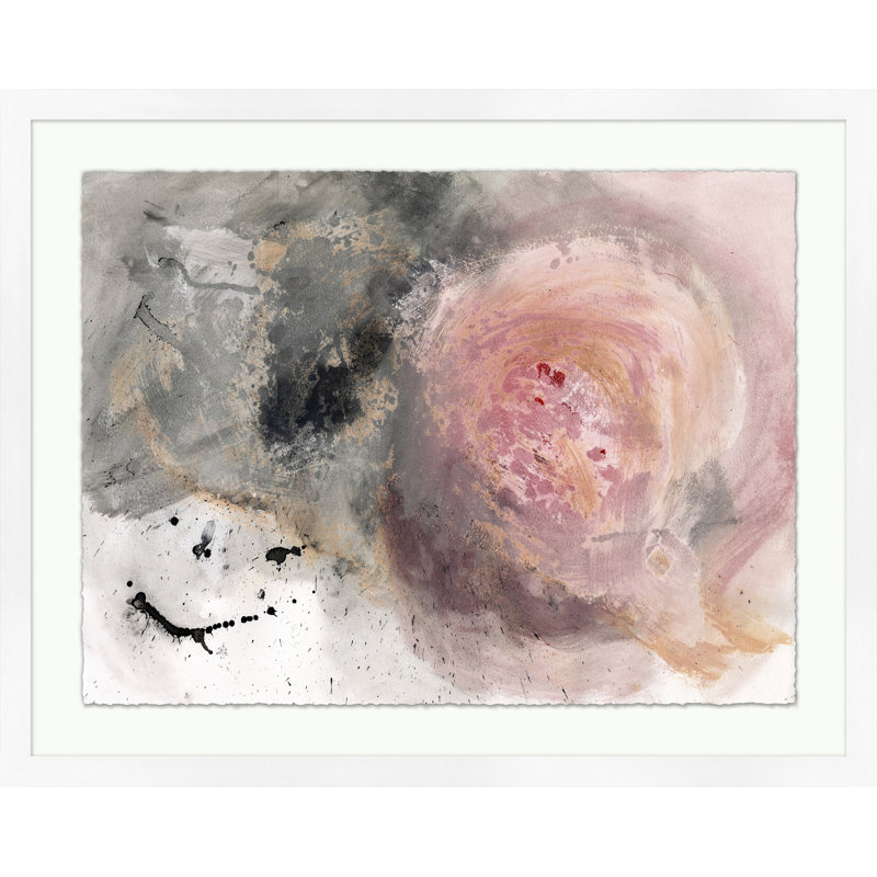«Pink Dust» par Christopher Kennedy - peinture encadrée sur papier