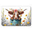 Tapis de bain floral à motif de vache pour salle de bain, 16 x 24