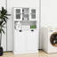 Armoire de rangement pour la lessive blanche avec tablettes réglables et structure de tri robuste à deux compartiments