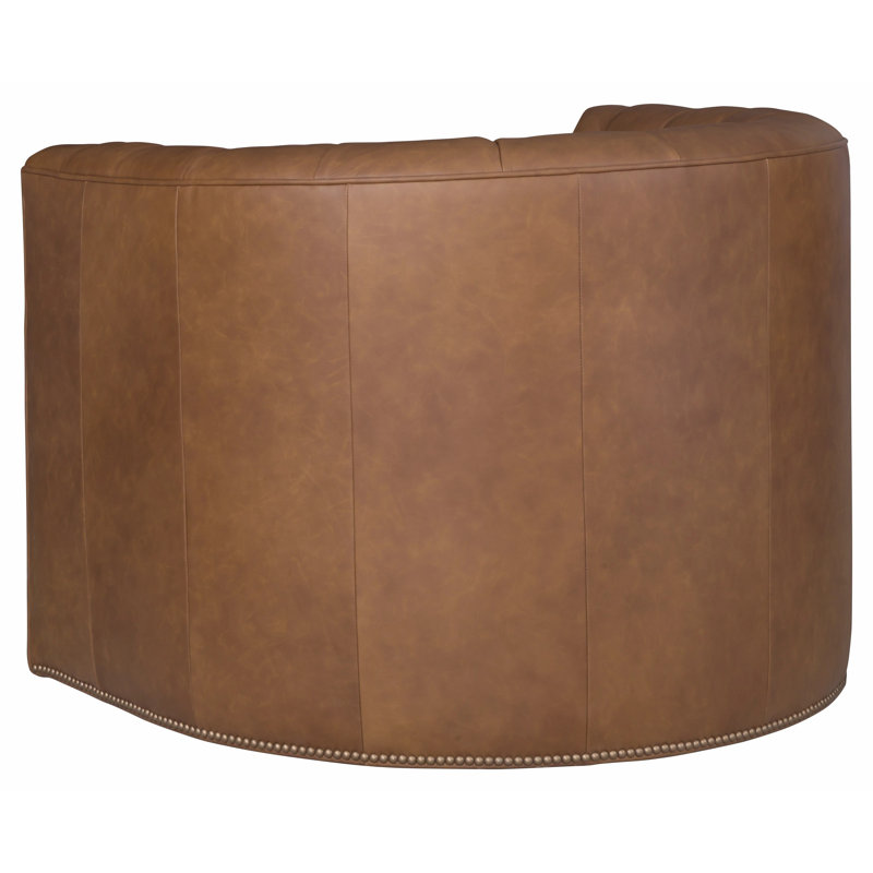 Leather Tufted Armchair, 1181 Pearl