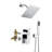Modern Chrome Complete Shower System with Hand Shower, Wall Mount Concealed Rain Shower Faucet Set with Pressure Balance Valve-39794947
