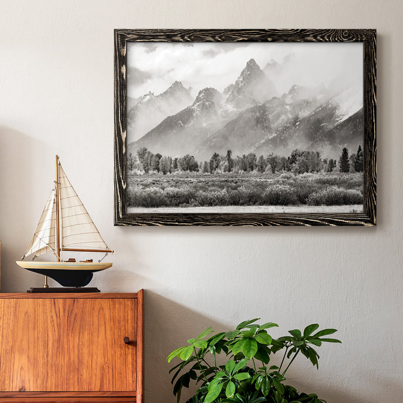 Teton Range, reproduction d'art sur toile, Noir, H 14 po x l 20 po x P 1,5 po