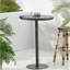 Table de bar d'extérieur ronde en rotin de polyéthylène de 26 po, Multibrown