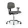 PERCH Chrome Turnalar Task Chair with Adjustable Armrests | Desk Height 17-22"