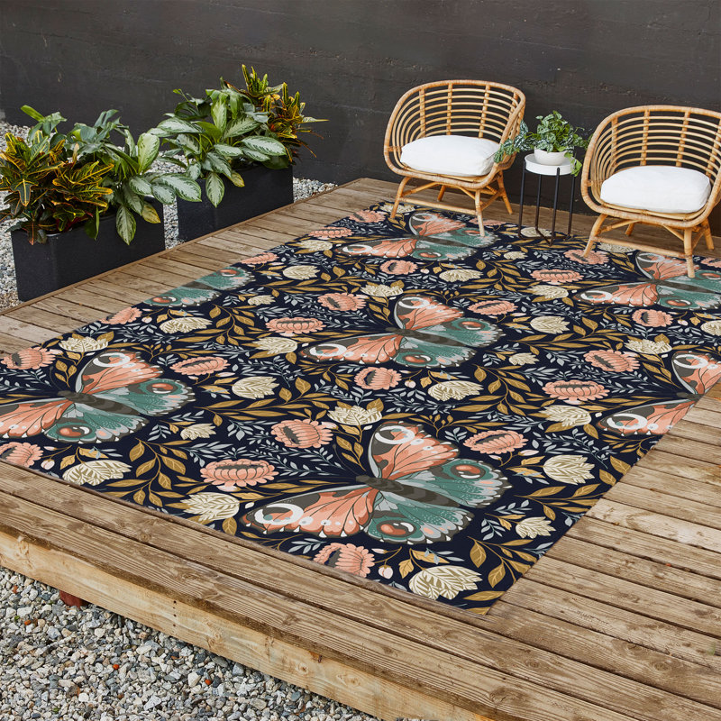 Azaila Ikat Indoor / Outdoor Rug, Rectangle 8' x 12'