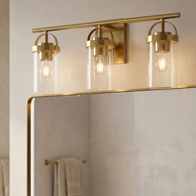 Lampe murale 3 lumières avec verre transparent